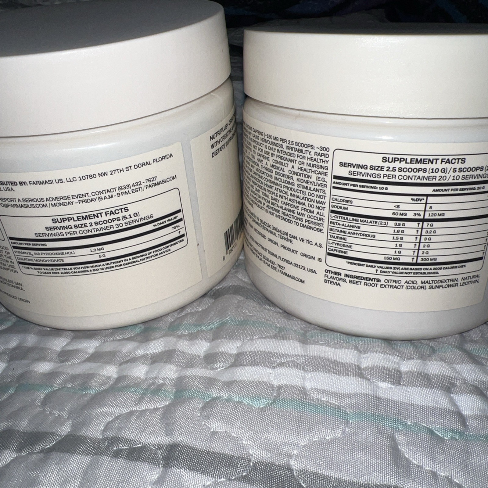 Set Creatine Powder And Pre Workout Powder Farmasi