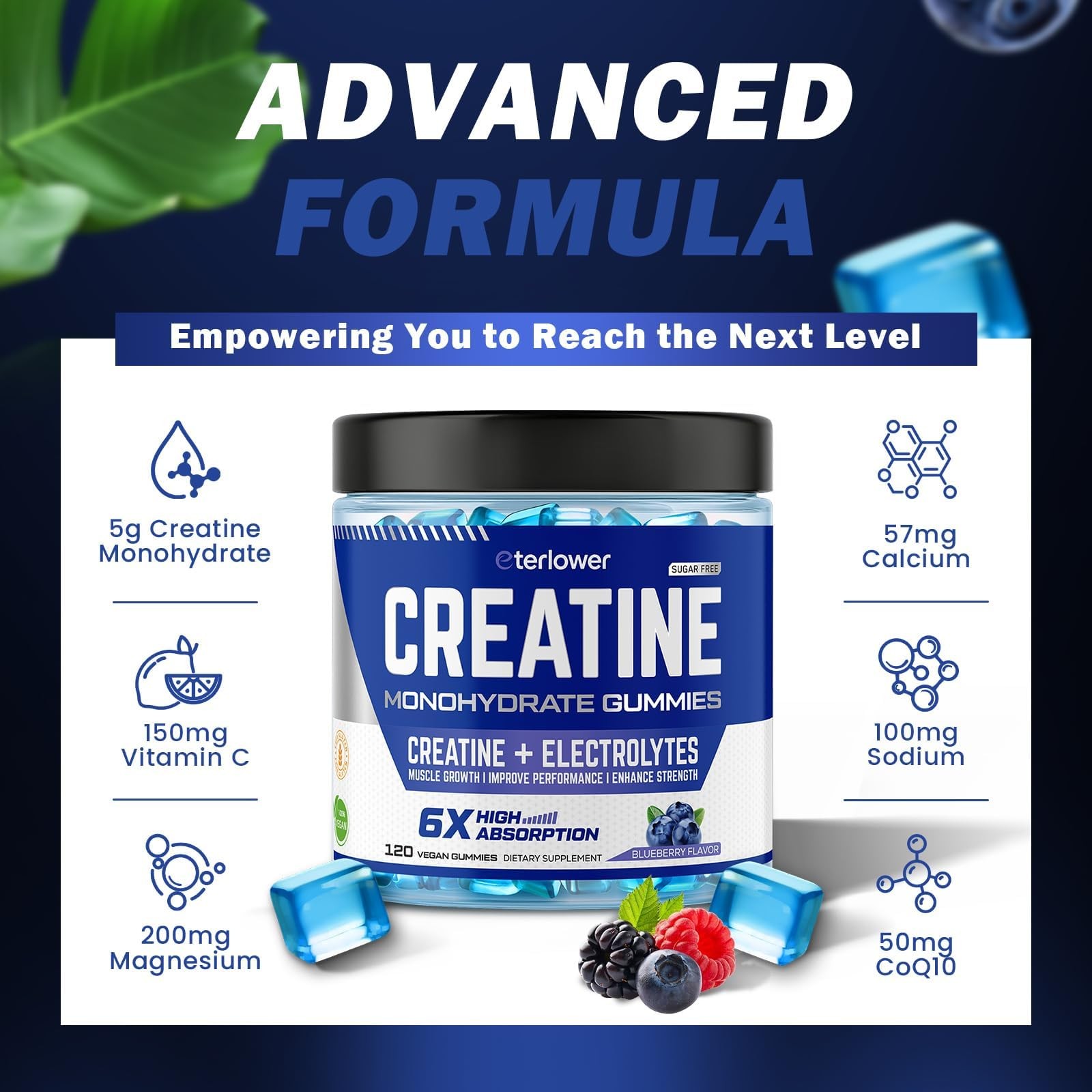 Creatine Monohydrate Gummies 5g – Pre-Workout Energy & Muscle Growth Support …