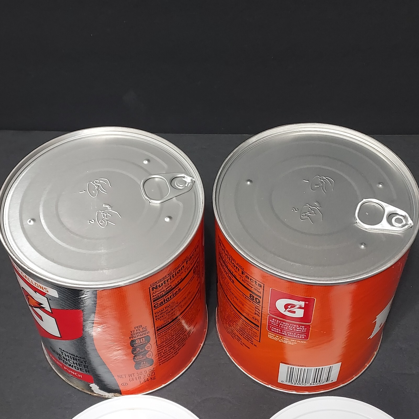 Lot of 2 Gatorade Fruit Punch Thirst Quencher Sports Drink Mix Powder, 50 oz.