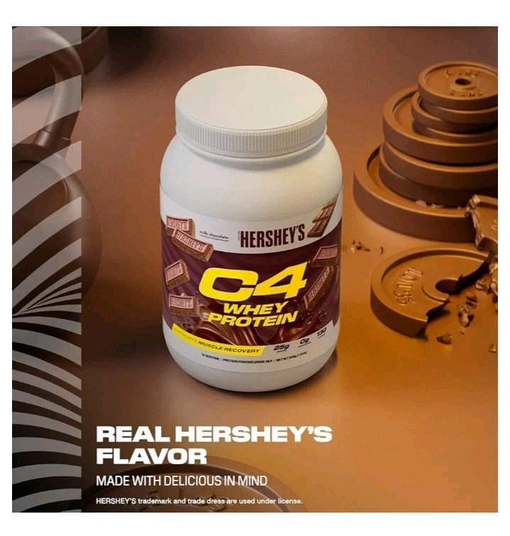 2PACK Bundle C4 Premium Whey Protein Blend Powder Hershey Chocolate 1.43lb(Each)