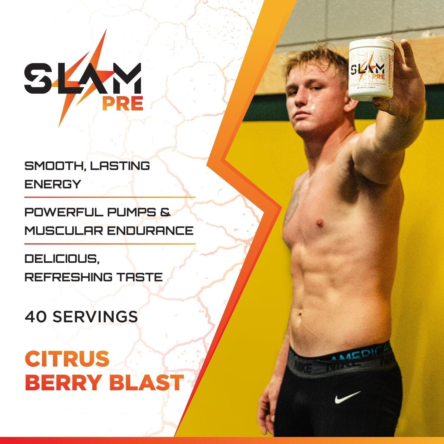 Slam Fuel Slam Pre Workout Powder Fully Dosed Increased Endurance/Energy
