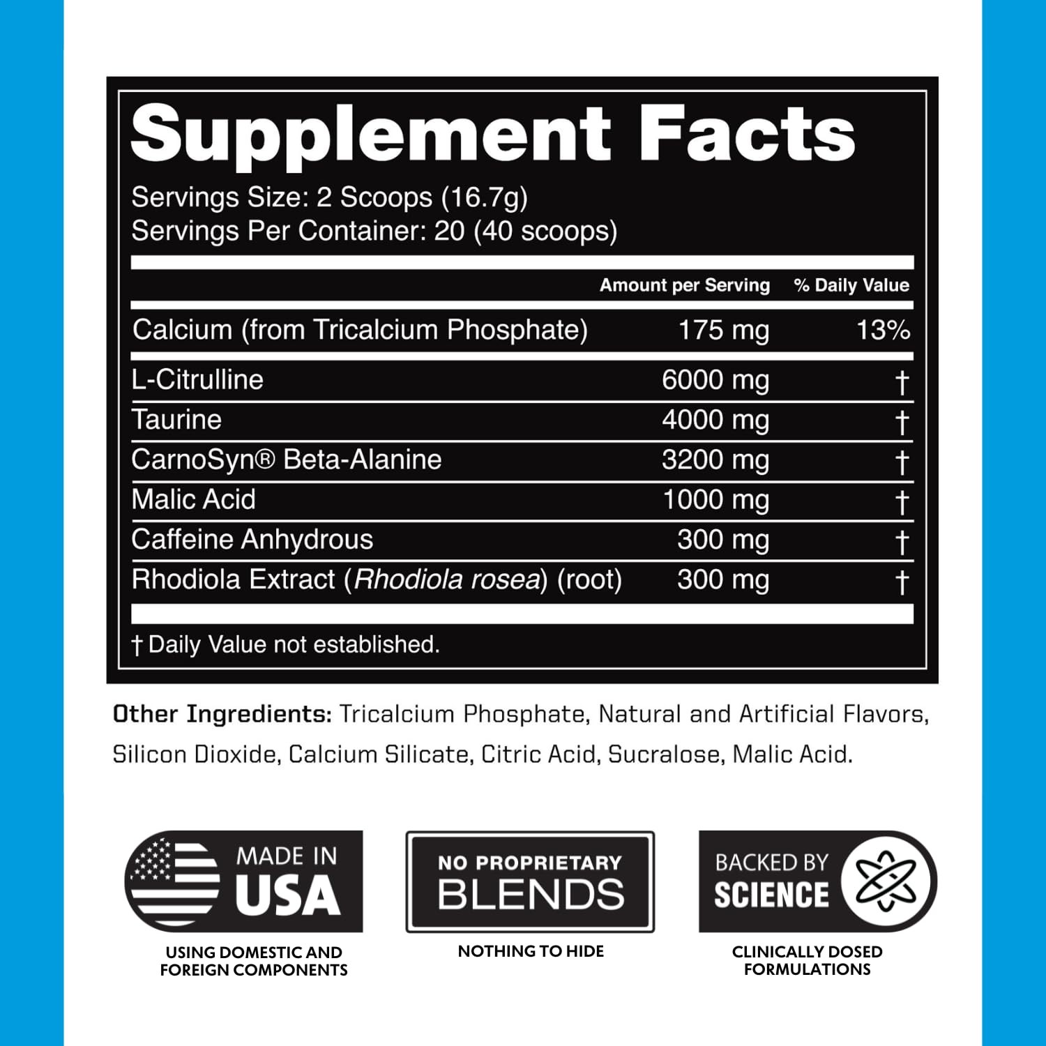 Outwork Nutrition Preworkout for Men & Women – Nootropic Pre Workout Without Cre
