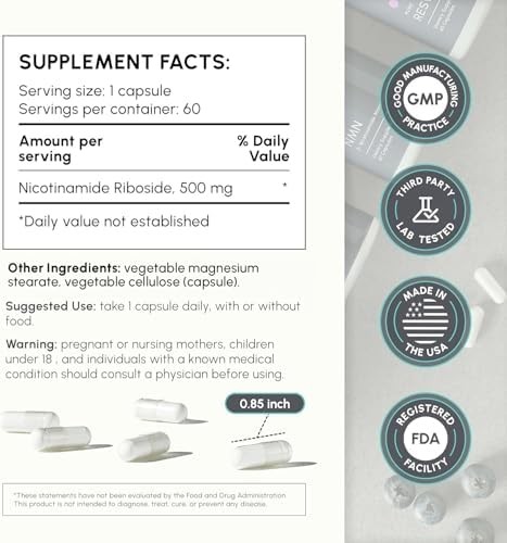 partiQlar NR Supplement – High Purity Nicotinamide Riboside Capsules – NAD+ Boos
