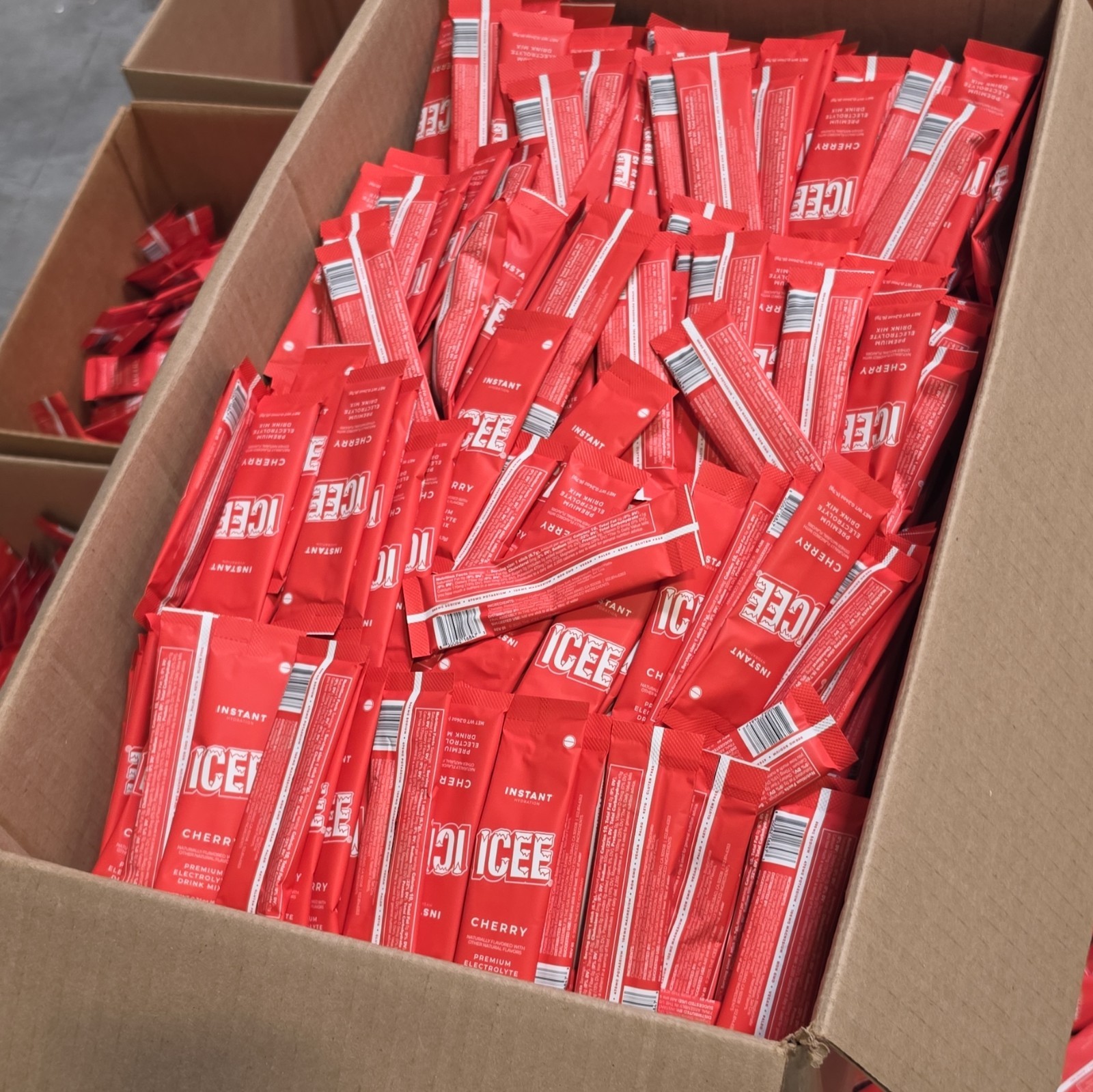 ICEE Instant Hydration Electrolyte Lot 1500 Sticks Powder Cherry Flavor