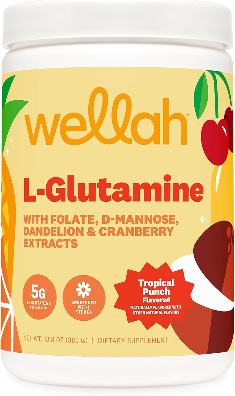 L-Glutamine Powder Unflavored (50 Servings) – 5G L-Glutamine per Serving, Sweete