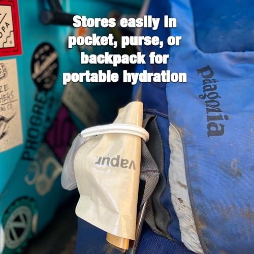 Vapur Eclipse Flexible Water Bottle – with Carabiner, 1 Liter (33 oz) – 2 Pack –
