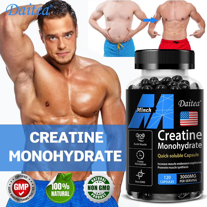 Creatine Monohydrate Capsules – 120 Capsules, 3,000mg per Serving