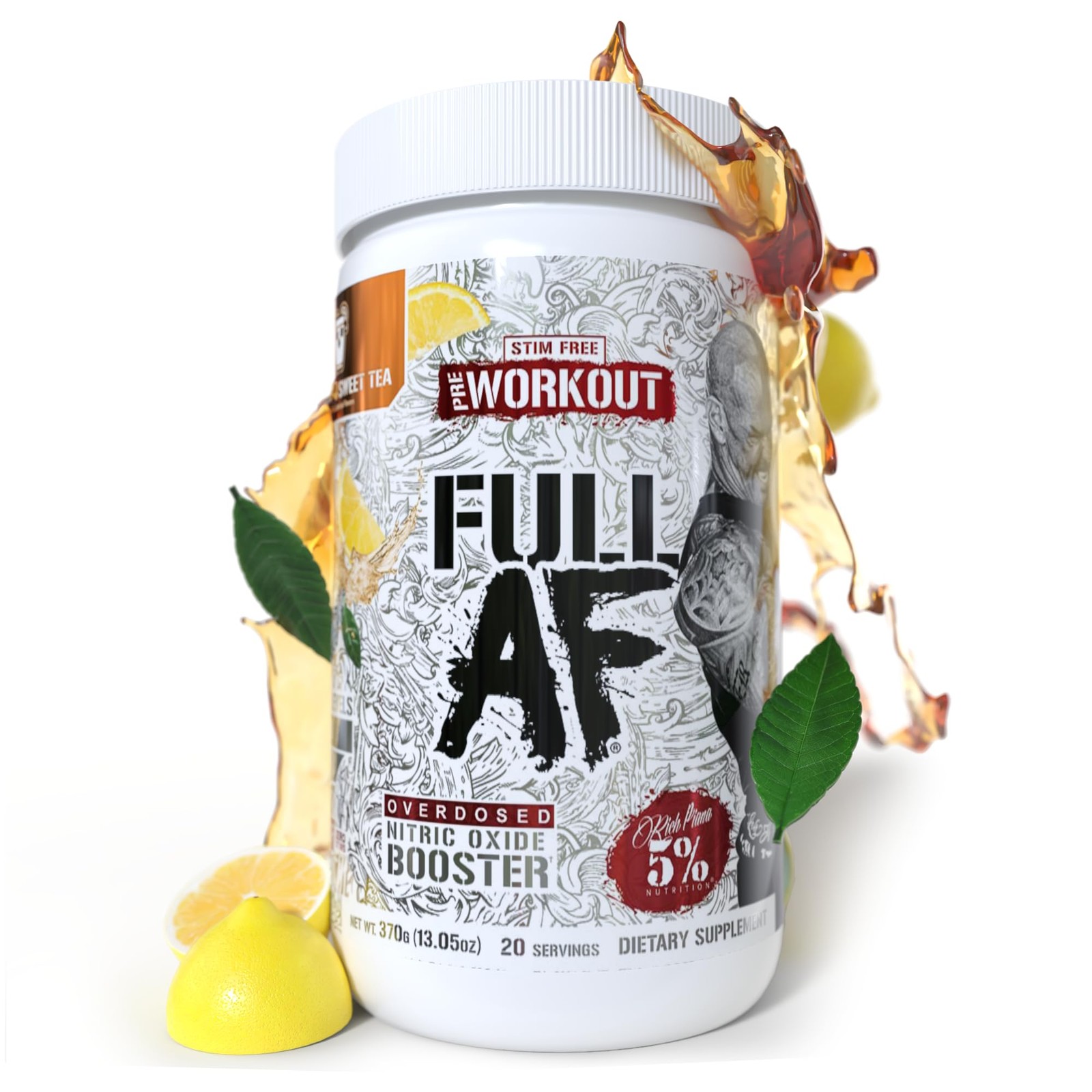 5% Nutrition FullAF Stim-Free Pre-Workout Powder – L-Citrulline, Nitrosigine, Pu