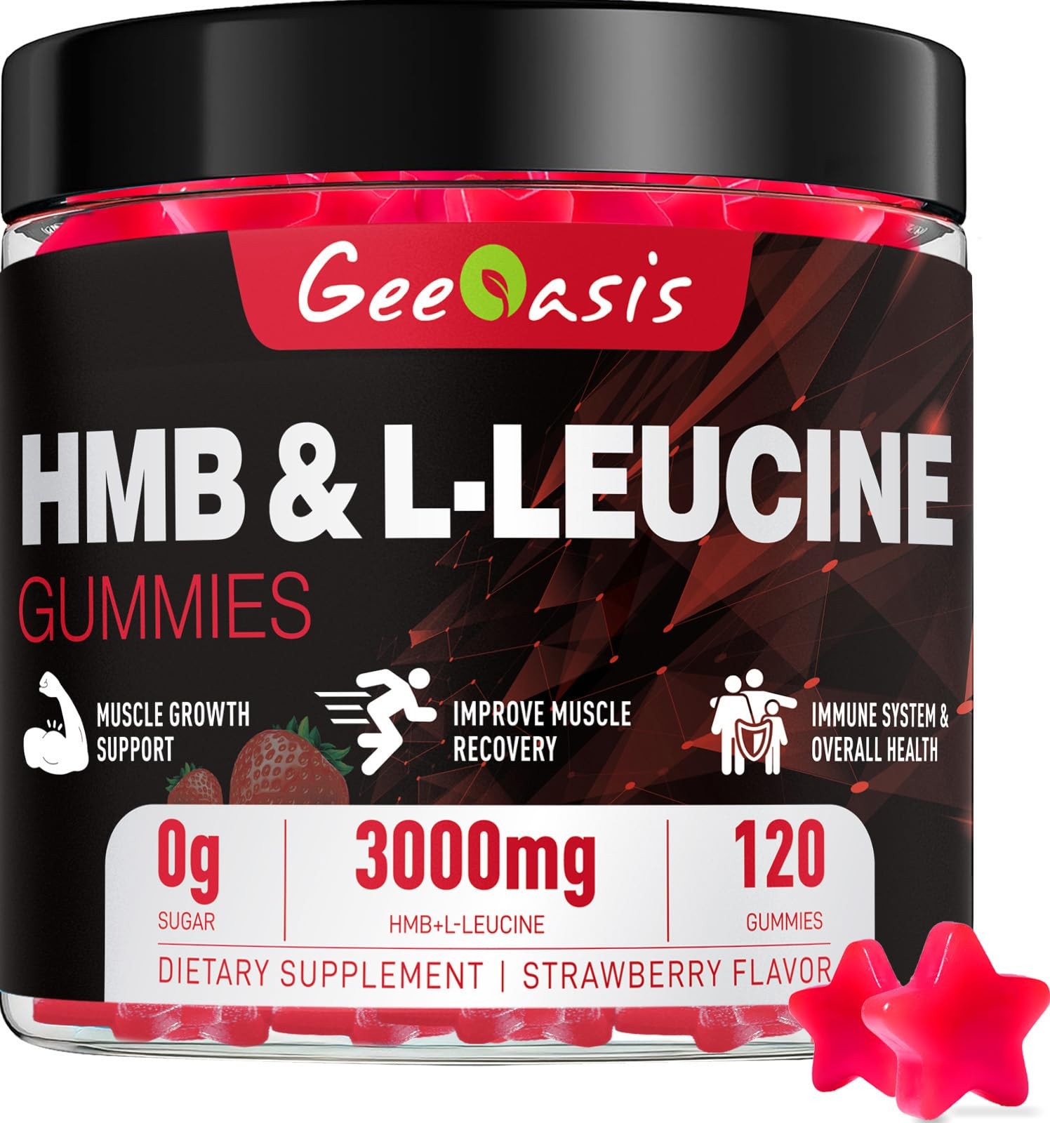 HMB and LLeucine Gummies, Chewable HMB Amino Acid and Leucine Supplement for …