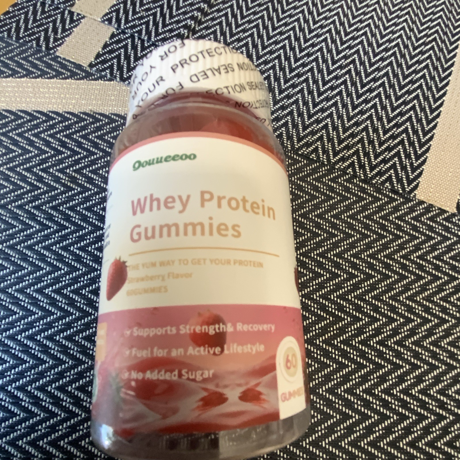 Ooumeeee Whey Protein Gummies Strawberry No Added Sugar 60ct