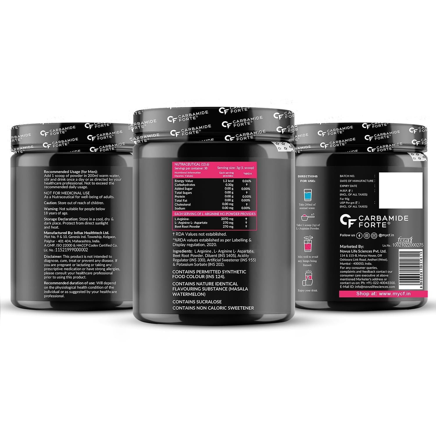 L Arginine Supplement 3000mg | Pre-workout – Alphanso mango Flavour – 90g