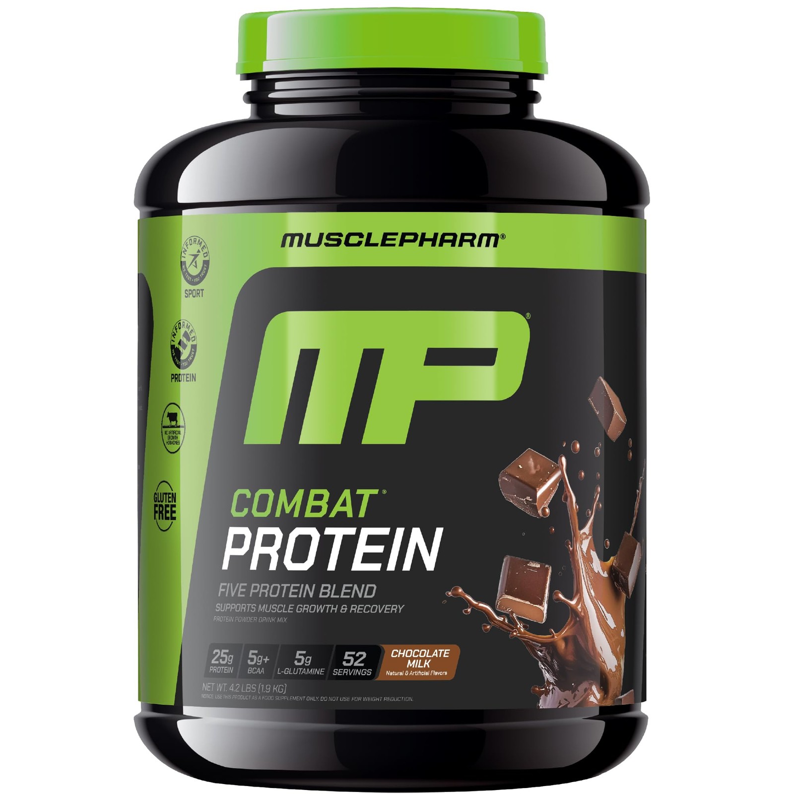 MusclePharm Combat Protein Powder, Chocolate Milk Flavor, Fuels Muscles for…