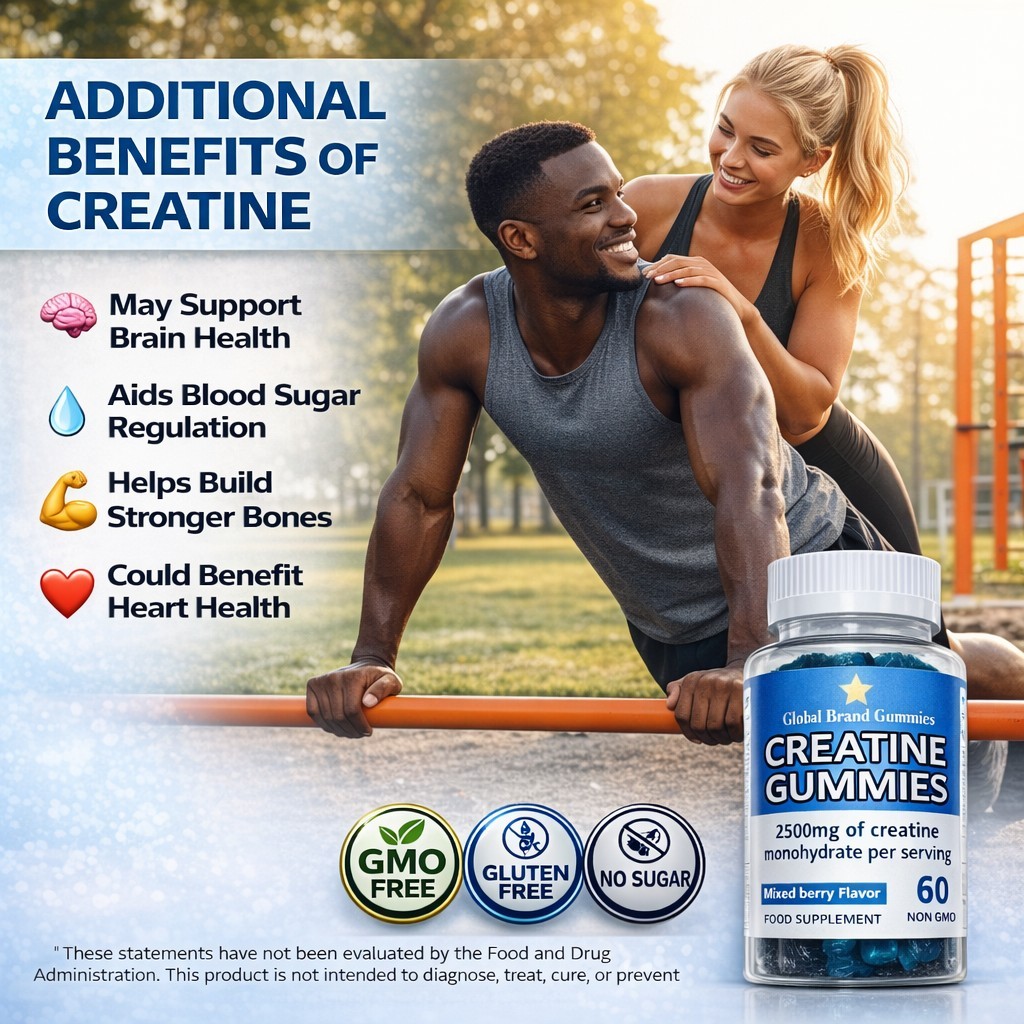 Creatine Gummies 3 Pack Lot 180 Ct 2500mg Muscle Growth Energy Gluten Free