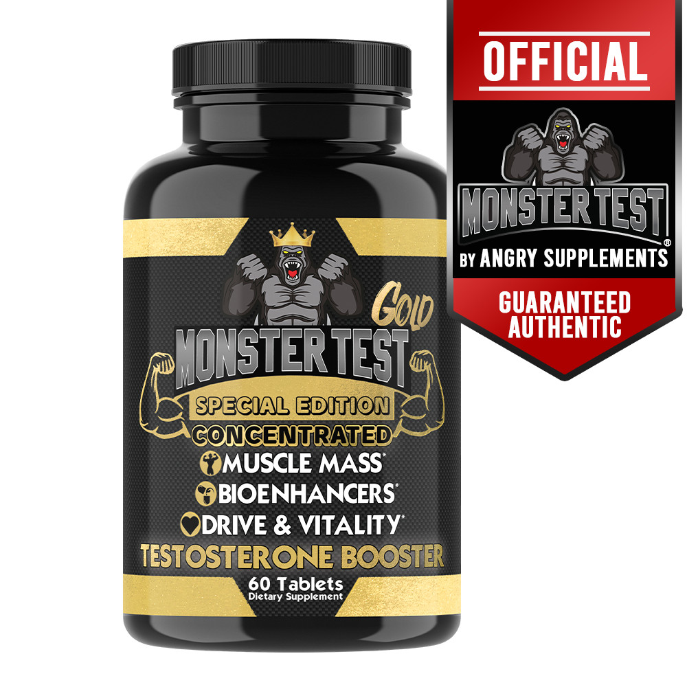 Angry Supplements Monster Test GOLD Test Booster Natural Energy Muscle 60ct