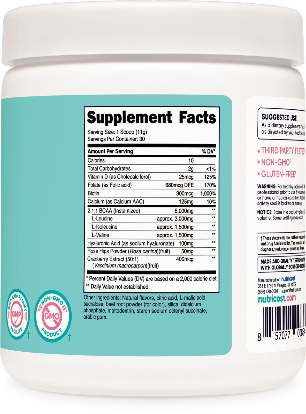 Nutricost BCAA for Women (Strawberry Lemonade) 30 Servings