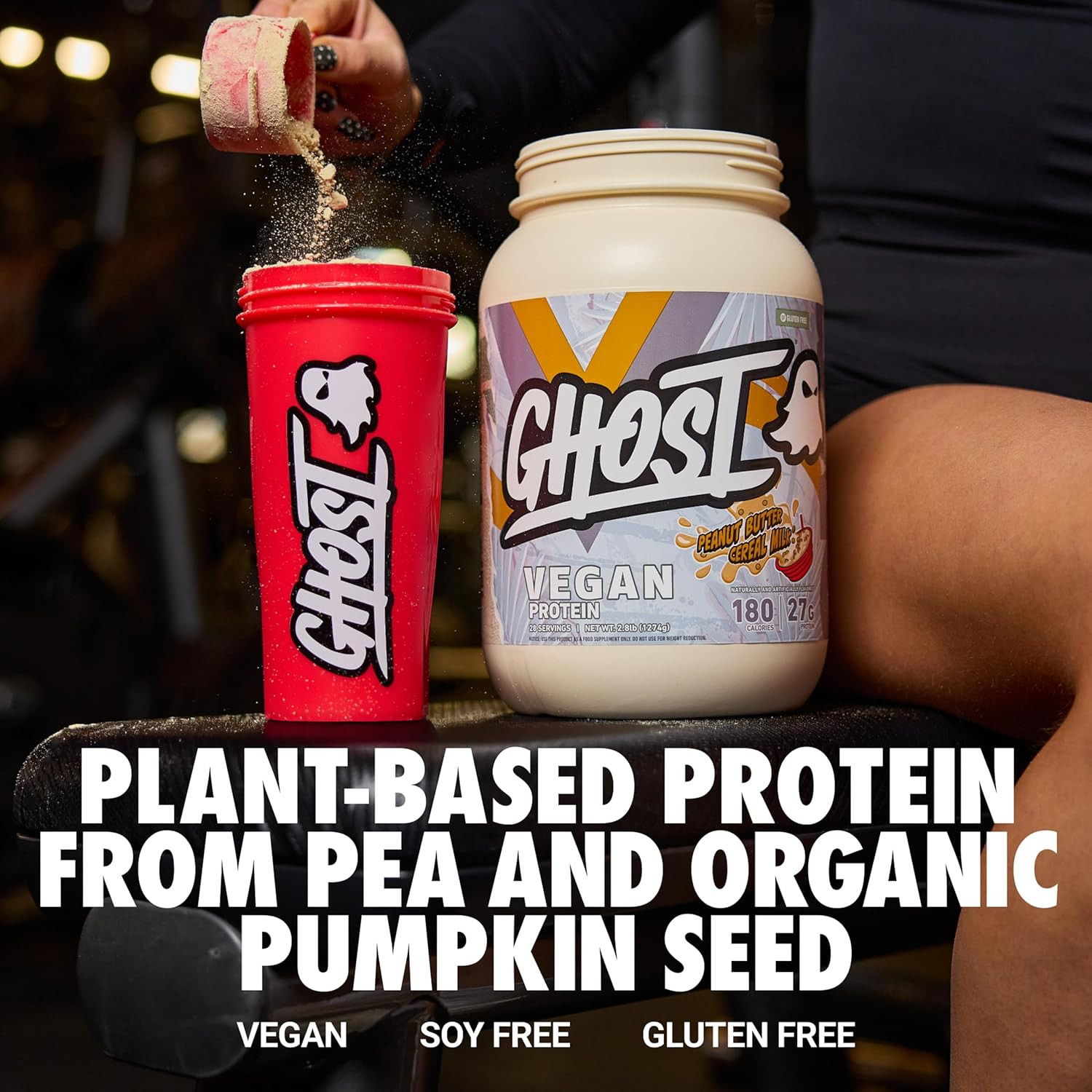 Vegan V2 Protein Powder, Peanut Butter Cereal Milk – 2.8LB Tub, 27G of Protein –