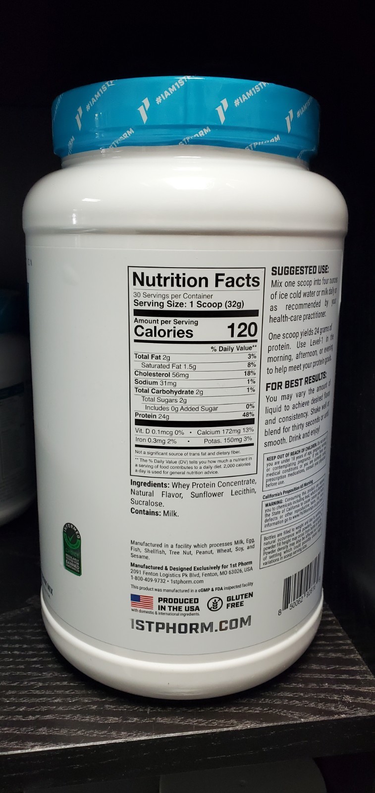 1ST PHORM LEVEL-1 WHEY PROTEIN POWDER Birthday Cake