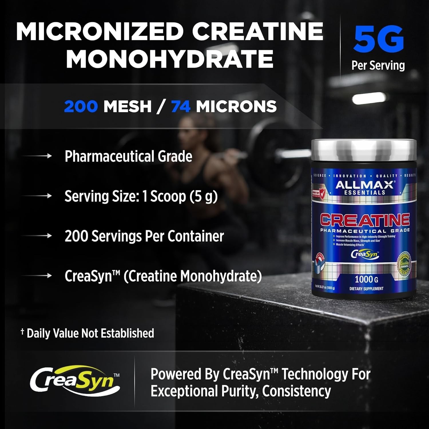 Micronized Creatine Powder – Supports Strength & Performance – 35.27 oz