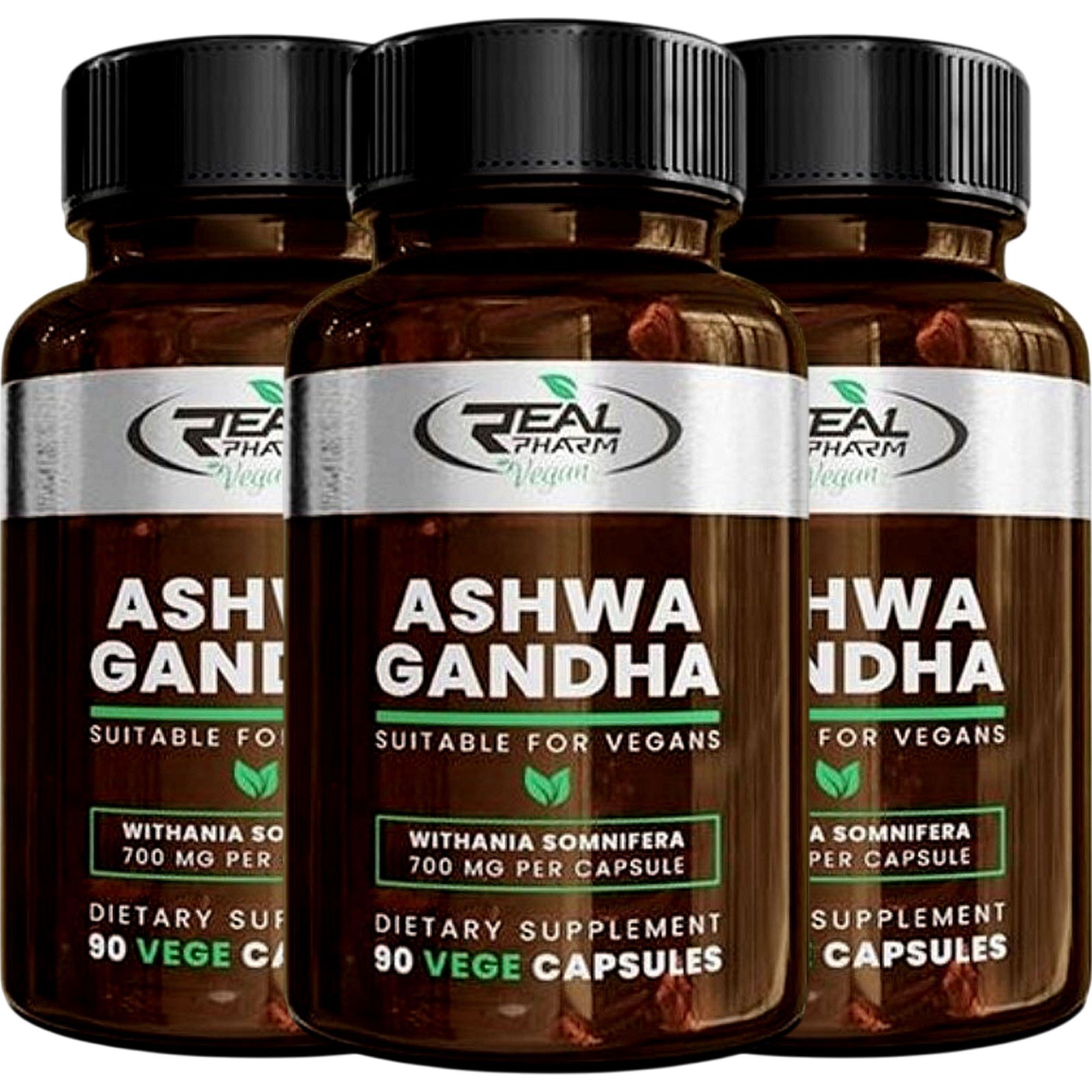 Ashwagandha 700mg 90 – 360 Vegan Caps – Stress Relief, Sleep, Energy & Libido