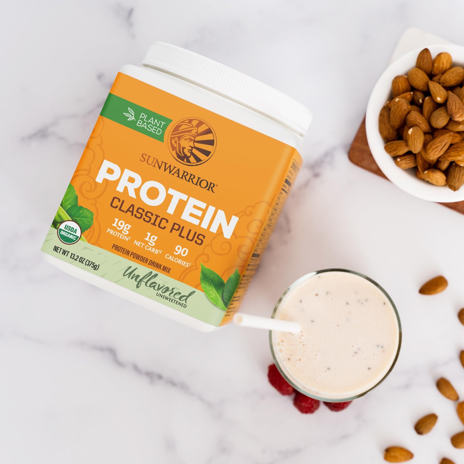 pack of 3 Sunwarrior Organic Classic Plus Natural, 375 GR