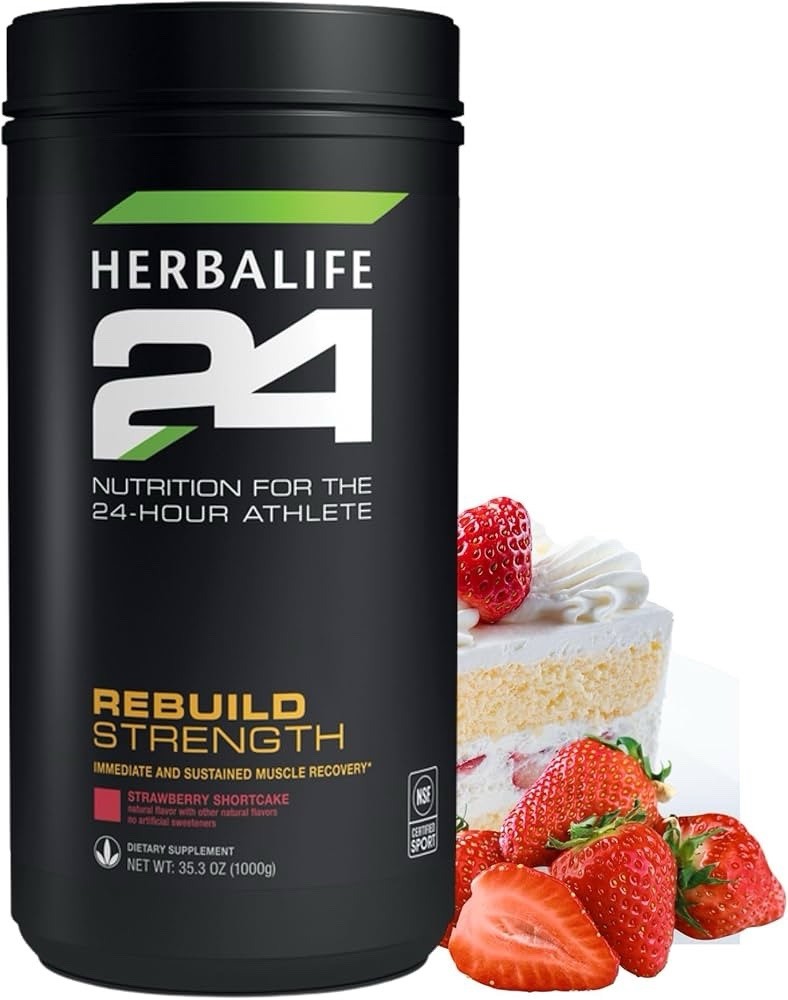 Herbalife 24 Rebuild Strength Strawberry Supplement 35.6oz