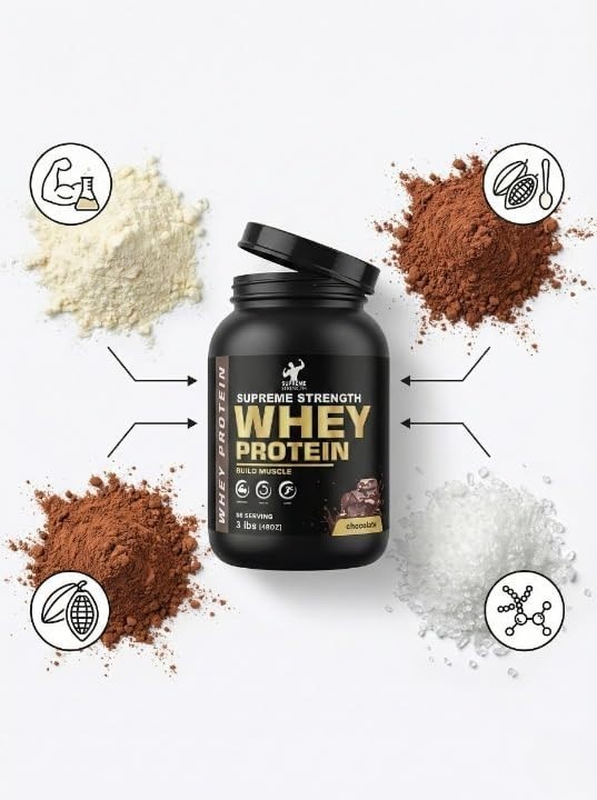 Supreme Strength Whey Protein Powder 3 LBS/ Chocolate