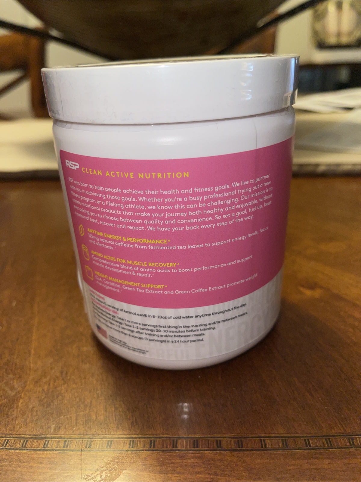 RSP All-in-One Pre Workout, Amino Energy, Weight Managemen Pink Lemonade, 30