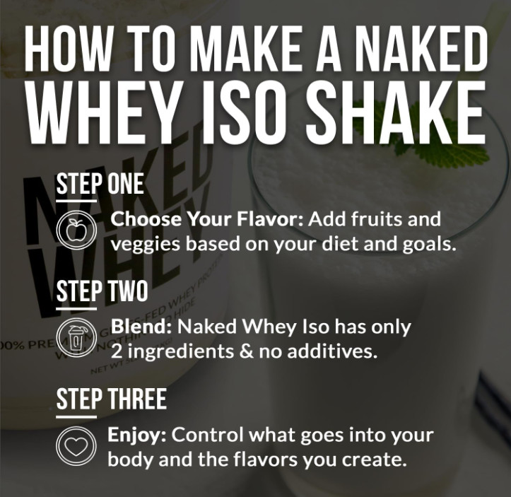 NAKED Chocolate Whey Isolate Protein, Grass-Fed, 24 Servings
