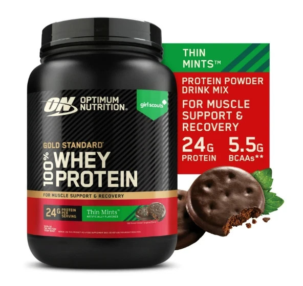 Optimum Nutrition Gold Standard 100% Whey Protein, Girl Scout Thin Mint Cookie