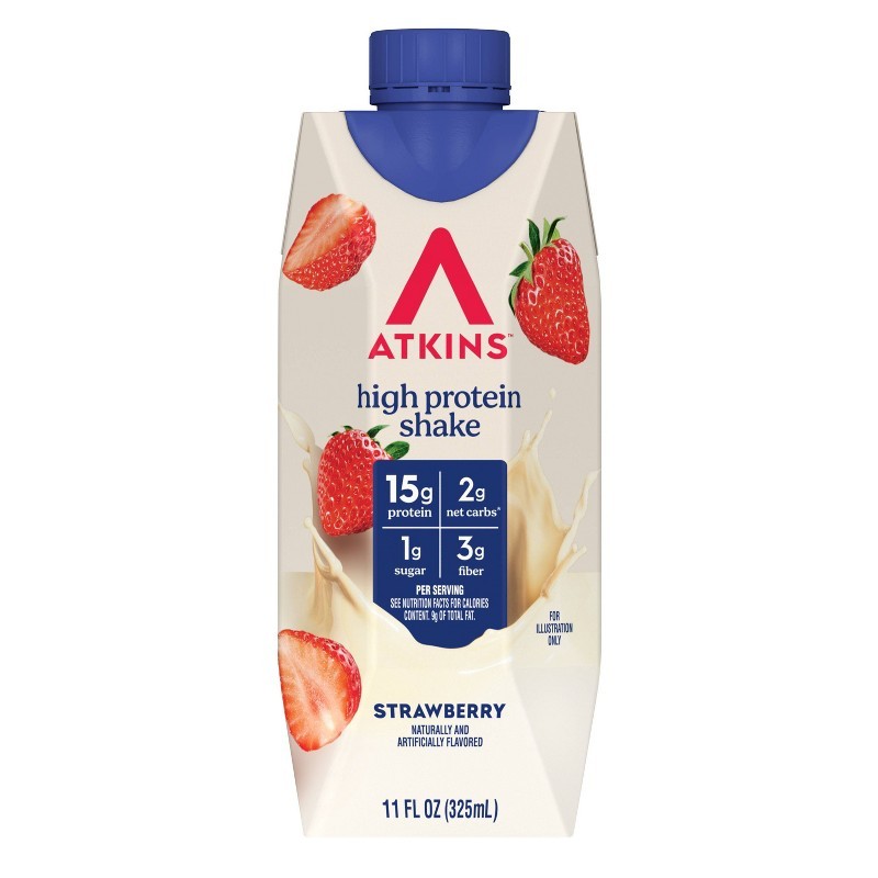 Strawberry Non-Caffeinated Protein Shake – 12ct/132 fl oz: 15g Protein Per
