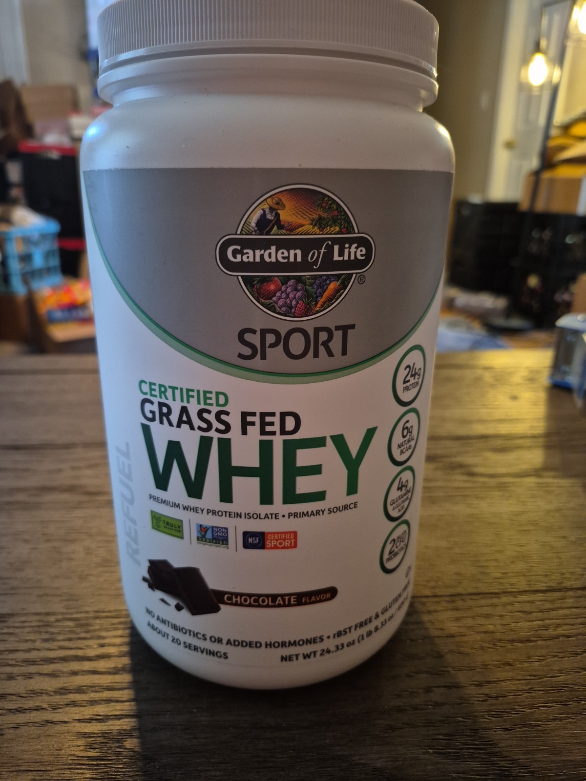 Garden of Life SPORT Whey Protein Powder Chocolate – 24.33 oz *EXP 09/2026