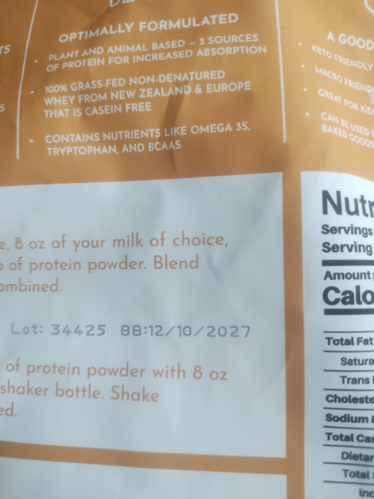 Just Ingredients Whey Protein Powder Creamy Peanut Butter Chocolate 19.54 Oz