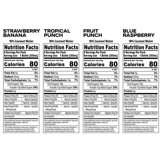 BODYARMOR Sports Drink Variety Pack 12 fl oz 24 Pack Electrolyte Hydration Mix