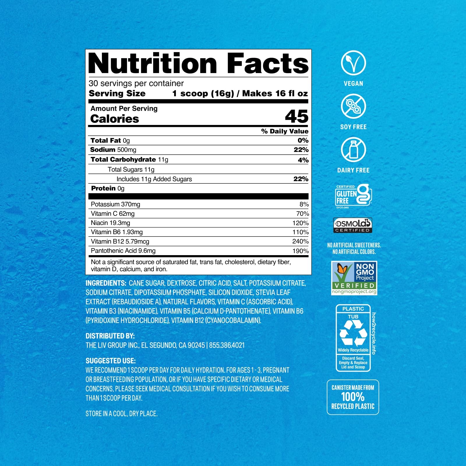 Liquid I.V. – Drink Mix 1 Tub 30 Servings