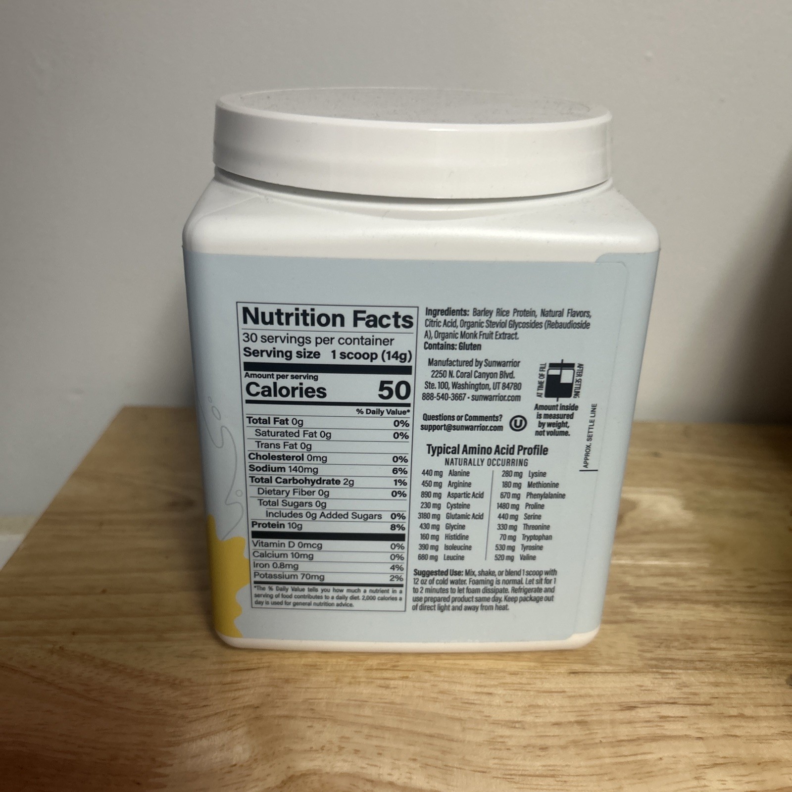 Sun warrior Clear Protein Refresher Peach Mango 30 Servings Brand NEW