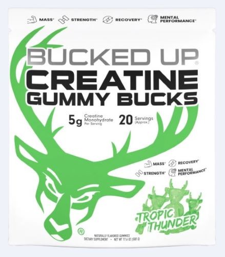Bucked Up Creatine Gummies Tropic Thunder 20 Servings