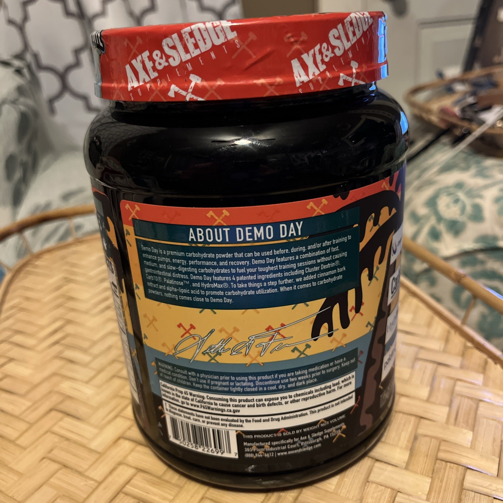 Axe & Sledge Demoday Carbohydrate Powder Orange Mango Flavor, 37oz Exp 05/26