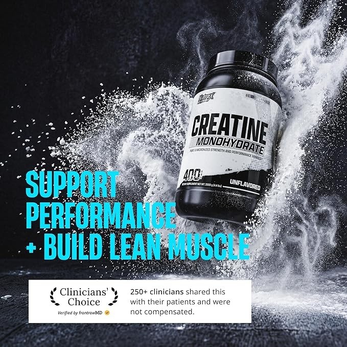 Nutrex Research Creatine Monohydrate Powder Unflavored Micronized Creatine
