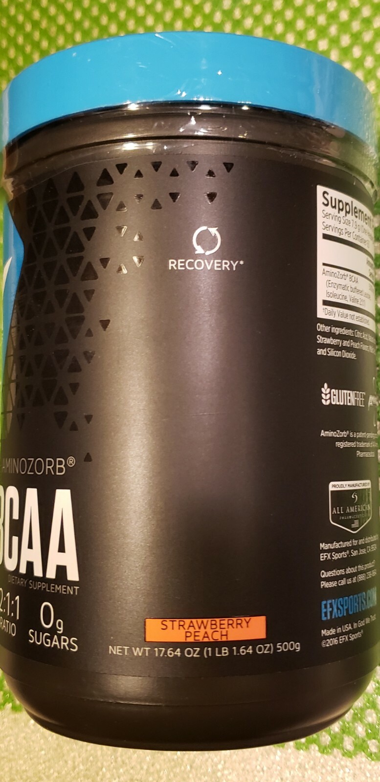 EFX Sports BCAA – Training Ground – 63 Servings – Strawberry Peach – Exp 10/2023