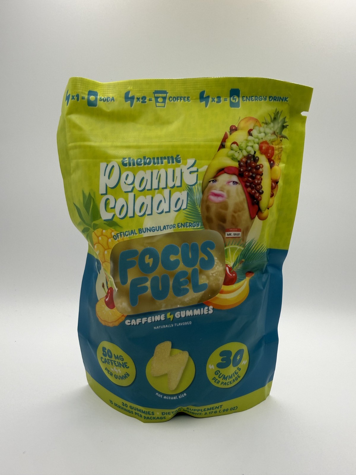 theburnt Peanut Colada Focus Fuel Caffeine 30 Gummies – Brand New Sealed