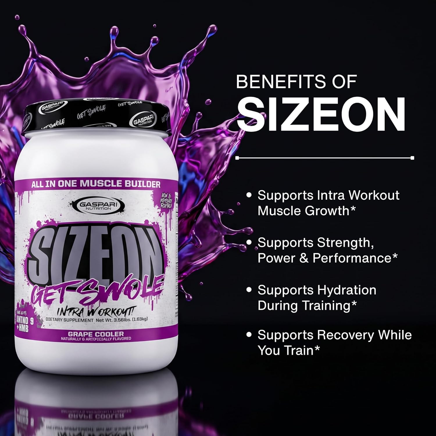 Sizeon Intra Workout, Whey Protein Powder, the Ultimate Hybrid Intra-Workout Ami