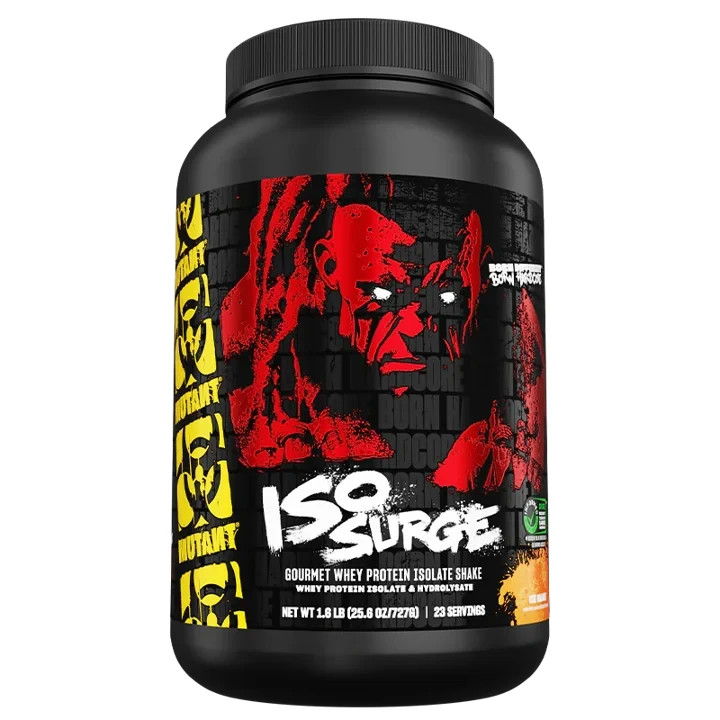 Mutant Iso Surge Hardcore Iso 100% Whey Protein Isolate 1.6lb/23svg 6 Flavors