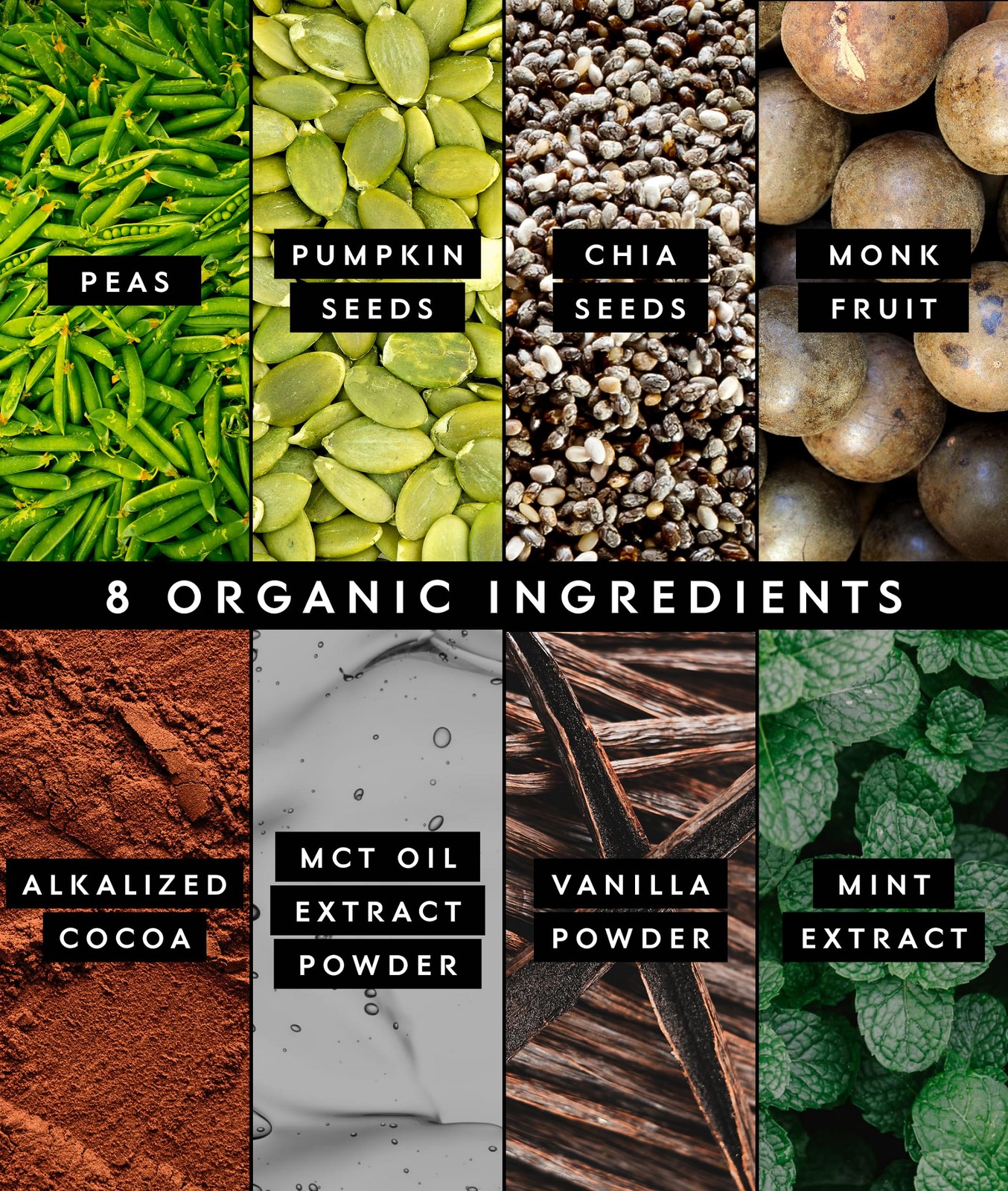 Truvani Organic Mint Chocolate Vegan Protein Powder, 12.38 Ounces
