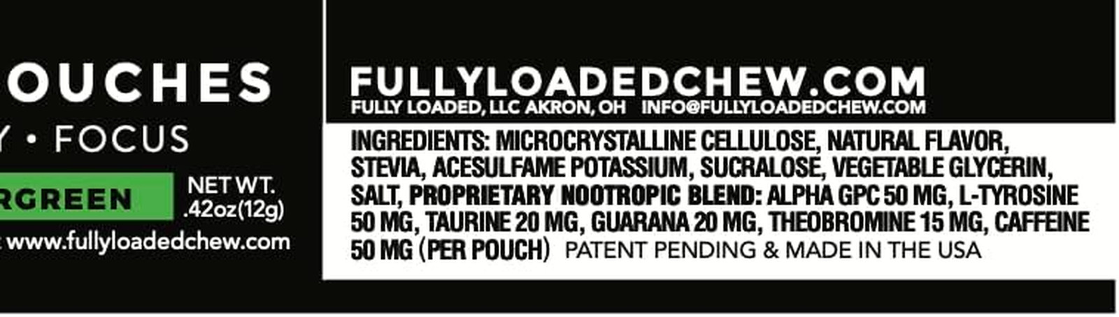 Fully Loaded Alpha Fuel Nootropic Pouches (Wintergreen Fuel) – Nootropic Energy