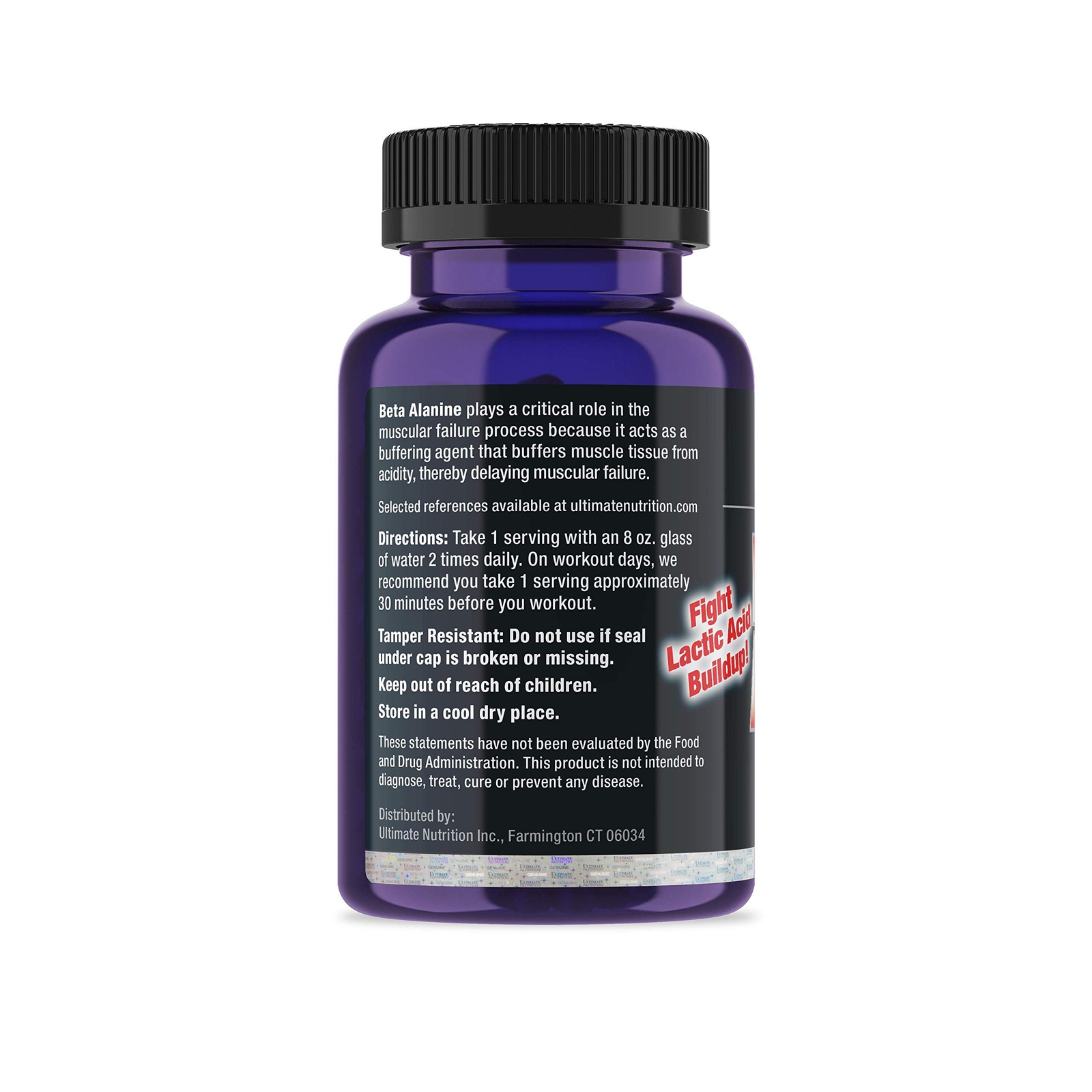 Ultimate Nutrition Beta Alanine Capsules 750 MG, 100 Count