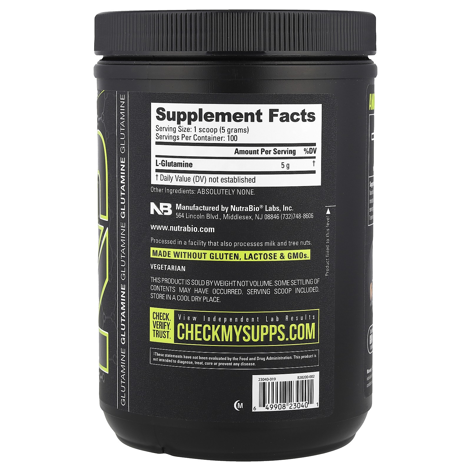 Glutamine, 1.1 lb (500 g)
