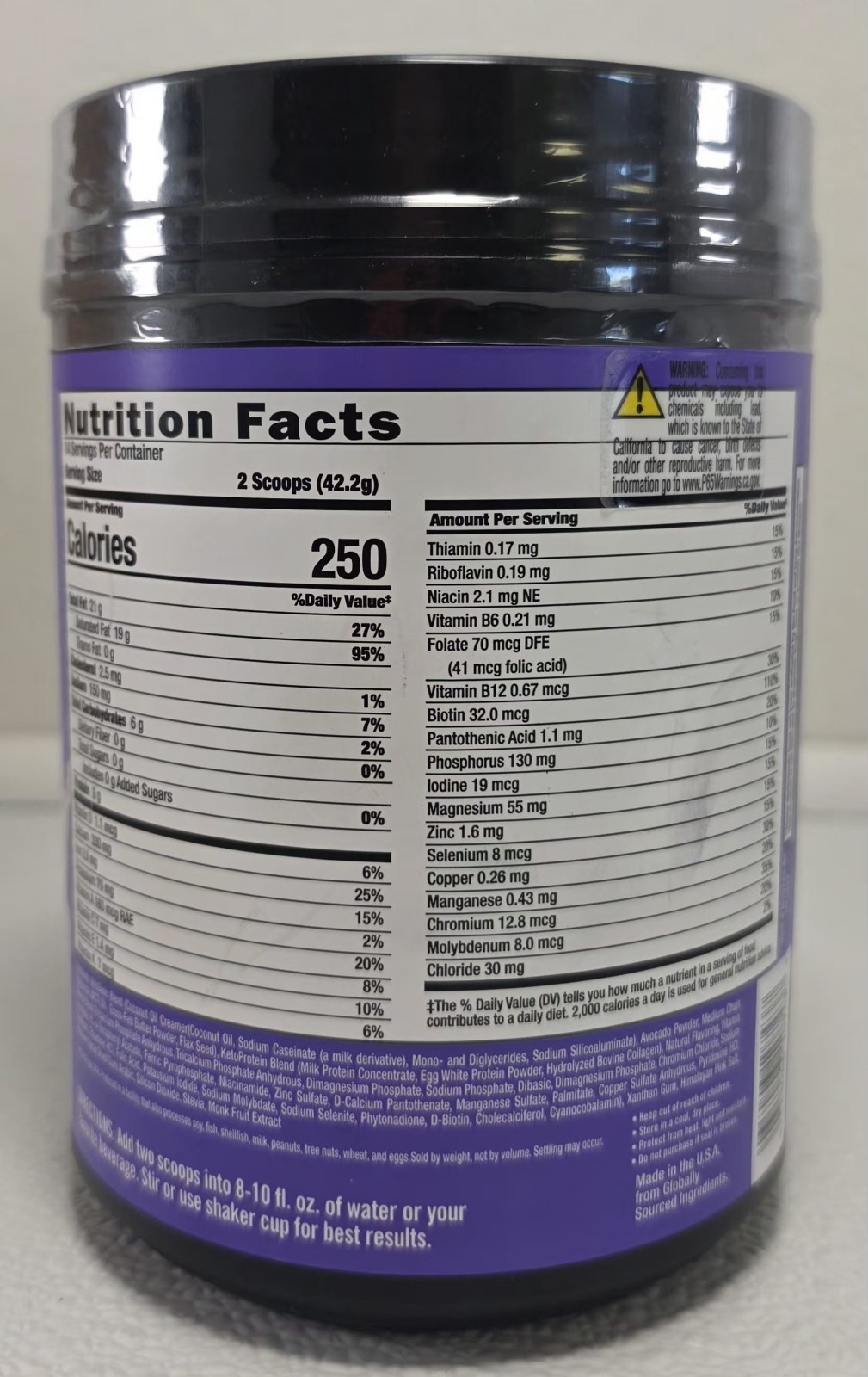KETO SCIENCE, KETO MEAL SHAKE VANILLA CREAM 20.83 OZ