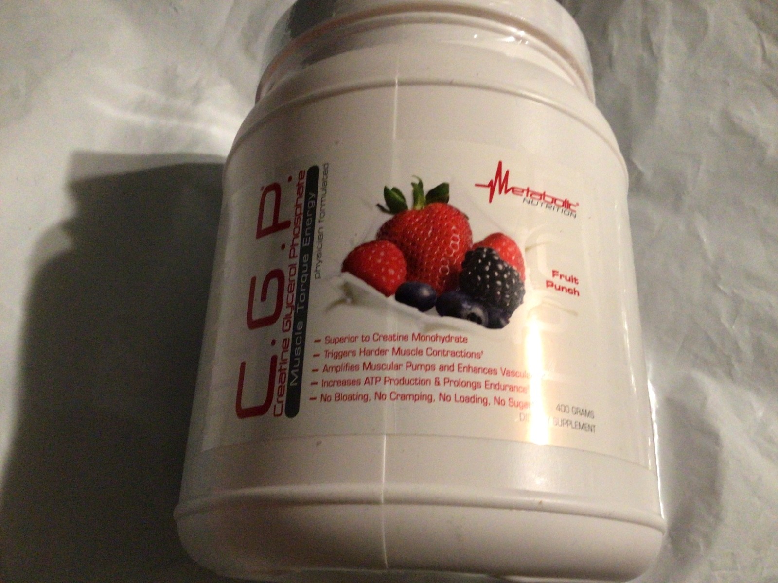 Metabolic Nutrition C.G.P. (Creatine Glycerol Phosphate) Fruit Punch Flavor NEW