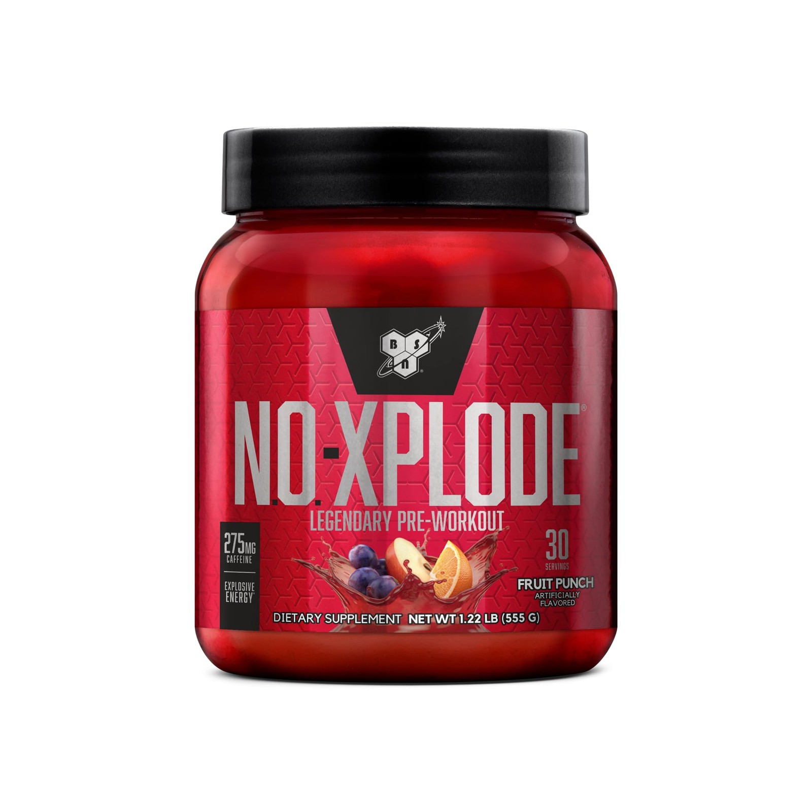 BSN N.O.-XPLODE Pre Workout Powder with Creatine Beta-Alanine Energy Fruit Punch