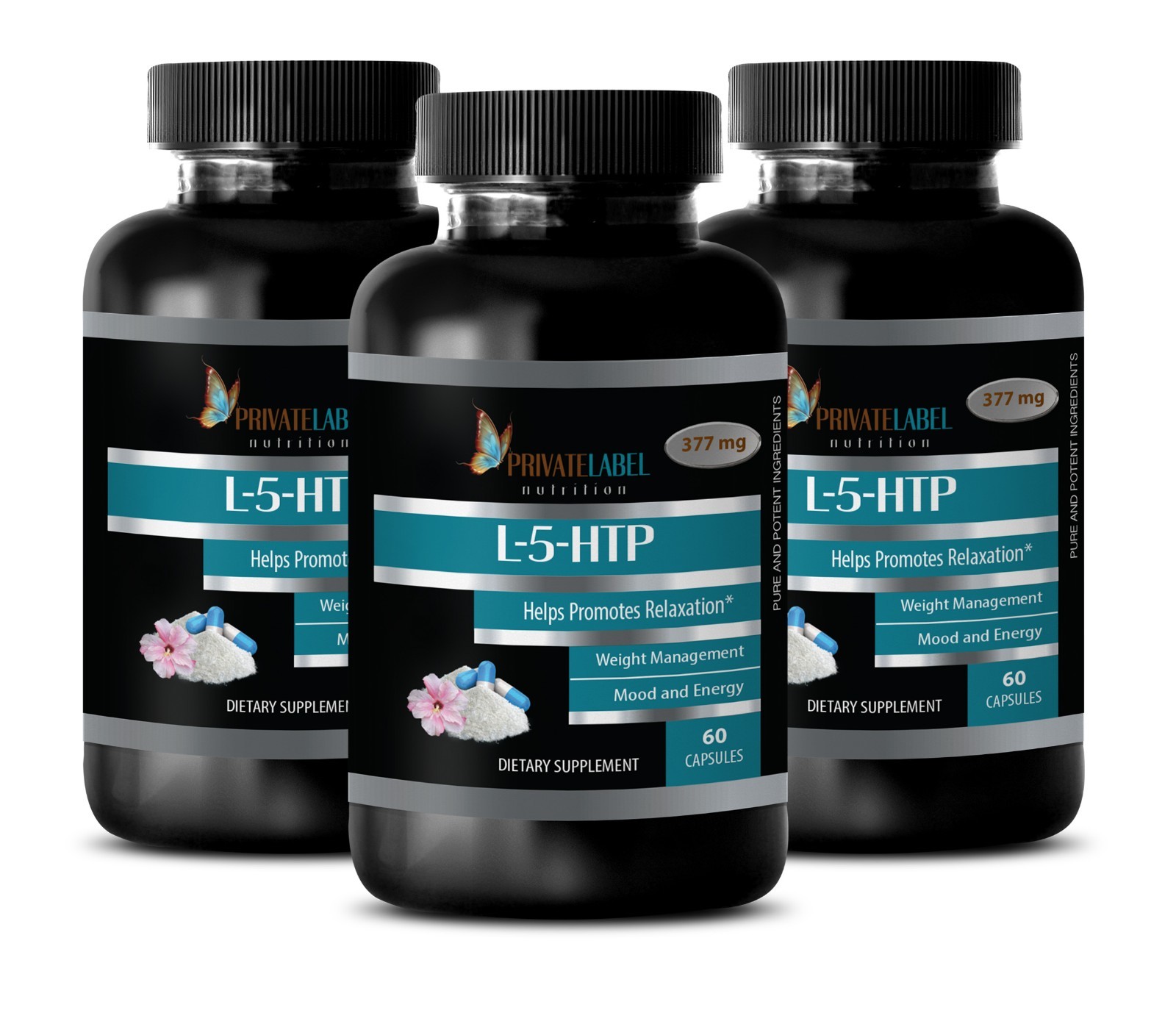 Griffonia Simplicifolia Capsules – L-5-HTP 377mg – Help Improve Sleep – 3 Bottle